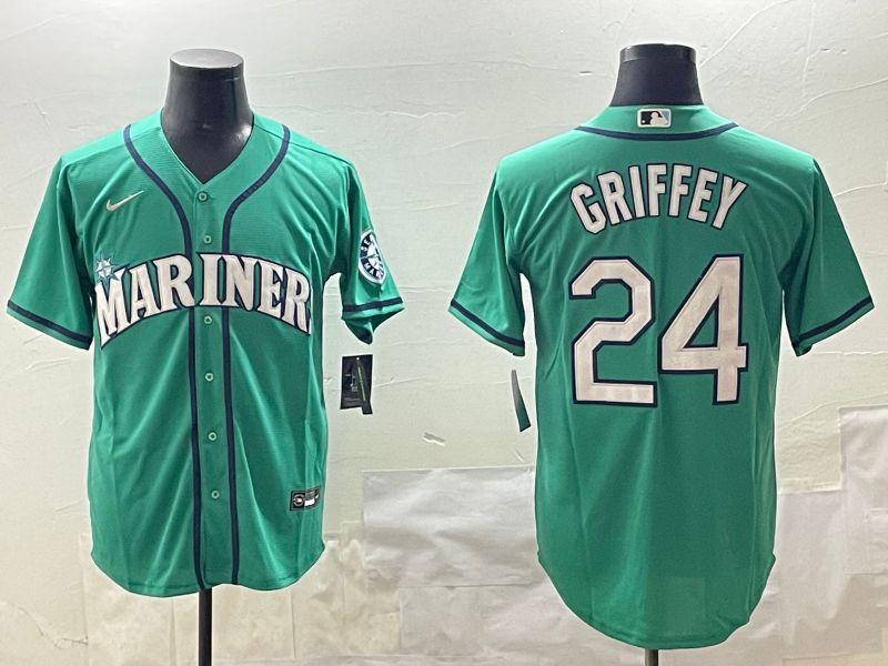 Men Seattle Mariners 24 Griffey Green Game 2025 Nike MLB Jersey style 1